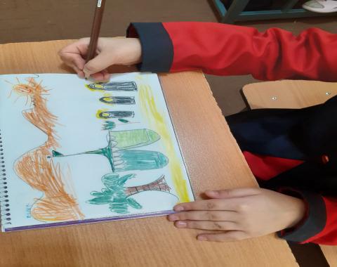 نقاشی نوآموزان عزیز برای جشنواره کودک و محرم توسط مربی نقاشی خانم آقایی_مهرماه